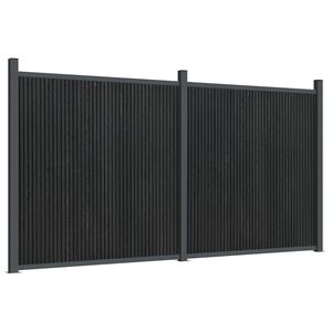vidaXL Panou pentru gard, gri, 353x186 cm, WPC