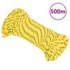 vidaXL Fr&acirc;nghie de barcă, galben, 4 mm, 500 m, polipropilenă