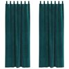 vidaXL Perdele opace 2 pcs Verde închis 140 x 260 cm Catifea