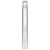 vidaXL Coșuri gabion arcuite 15 buc, 400x30x220/240cm, fier galvanizat