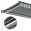 vidaXL Copertină retractabilă manual cu LED-uri antracit/alb 600x350cm