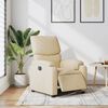 vidaXL Fotoliu rabatabil electric, crem, material textil