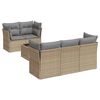 vidaXL Set canapele de grădină cu perne, 6 piese, bej, poliratan