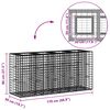 vidaXL Pat ridicat din gabion Argintiu 170 x 50 x 80 cm
