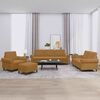 vidaXL Set de canapele cu perne, 4 piese, maro, catifea