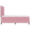 vidaXL Pat cu arcuri cu saltea cu headboard Roz 140 x 190 cm țesătură