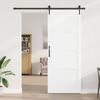 vidaXL Ușă glisantă ORKDAL Alb și negru 93 x 232 cm Lemn de pin masiv