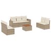 vidaXL Set canapele de grădină, 8 piese, cu perne, bej, poliratan
