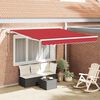 vidaXL Cortina Retractabilă Roșu 300 x 250 cm Poliester și metal