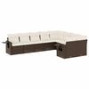 vidaXL Set canapele de grădină cu perne, 9 piese, maro, poliratan