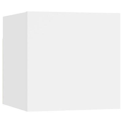 vidaXL Noptiere, 2 buc., alb, 30,5x30x30 cm, lemn prelucrat