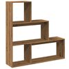 vidaXL Bibliotecă/separator 3 nivel stejar artizanal 123x29x123cm lemn