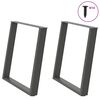 vidaXL Picioare de masă în formă de U, 2 buc., antracit, 70x(72-73) cm, oțel