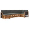 vidaXL Set de canapele de exterior 6 buc. Natural și Antracit