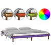 vidaXL Cadru de pat cu LED, maro miere, 120x200 cm, lemn masiv