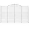 vidaXL Coșuri gabion arcuite 12 buc, 300x50x180/200 cm fier galvanizat