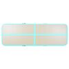 vidaXL Saltea gimnastică gonflabilă cu pompă verde 400x100x10cm PVC