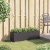 vidaXL Jardinieră grădină cu 3 ghivece, negru, 105x30x32 cm poliratan