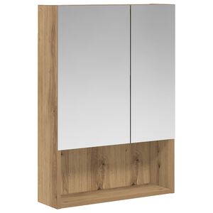 vidaXL Dulap cu oglindă pentru baie Stejar artizanal 50 x 14,5 x 70 cm