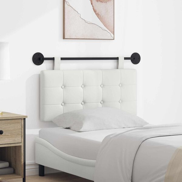 vidaXL Cap de pat suspendat Alb 100 x 55 x 5 cm Piele artificială