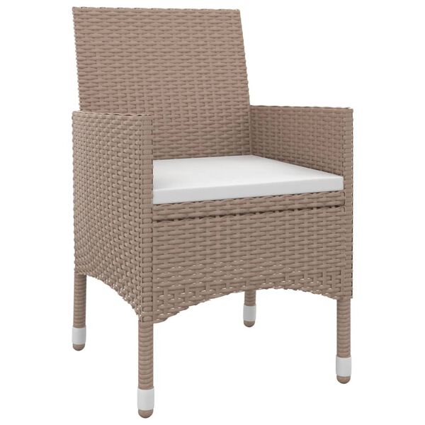 vidaXL Set mobilier de grădină cu perne, 3 piese, poliratan și sticlă