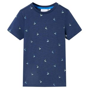 vidaXL Tricou pentru copii, albastru &icirc;nchis, 92