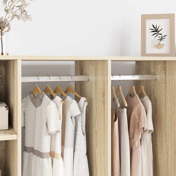 vidaXL Șină pentru dressing 12 pcs Argintiu 764 x 15 x 29 mm