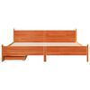 vidaXL Cadru de pat fără saltea, maro ceruit 200x200 cm lemn masiv pin