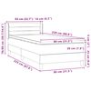 vidaXL Pat box spring cu saltea, albastru &icirc;nchis, 80x220 cm, catifea