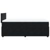 vidaXL Pat box spring cu saltea, negru, 100x200 cm, catifea