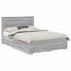 vidaXL Cadru de pat cu sertar Gri Sonoma 140 x 190 cm Lemn prelucrat