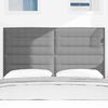 vidaXL Tăblie cap cu headboard Gri deschis 160 cm Piele artificială