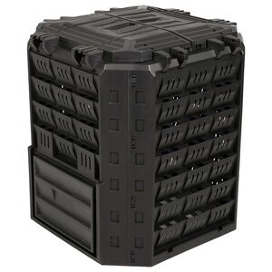 vidaXL Compostor de grădină Negru 71 x 71 x 81,5 cm 100% PP