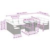 vidaXL Set de canapele pentru grădină cu pernă 11 pcs Bej poliratan