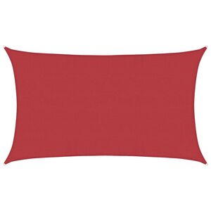 vidaXL P&acirc;nză parasolar, roșu, 5x8 m, HDPE, 160 g/m&sup2;