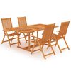 vidaXL Set mobilier de grădină, 5 piese, lemn masiv de tec