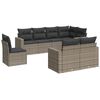 vidaXL Set canapele de grădină cu perne, 8 piese, gri, poliratan