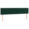vidaXL Pat box spring cu saltea, verde &icirc;nchis, 180x200 cm, catifea