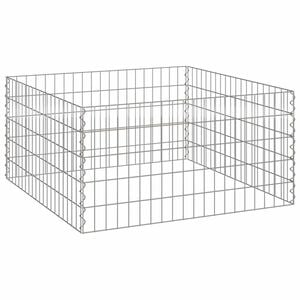 vidaXL Composter pătrat 100 x 100 x 50 cm Fier
