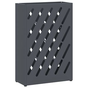 vidaXL Stand pentru Umbrele de Plouă Antracit 28 x 12 x 41 cm Oțel