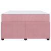 vidaXL Cadru de pat cu saltea cu saltea Roz 120 x 190 cm Catifea