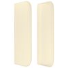 vidaXL Tăblie de pat cu aripioare crem 183x16x78/88 cm piele ecologică