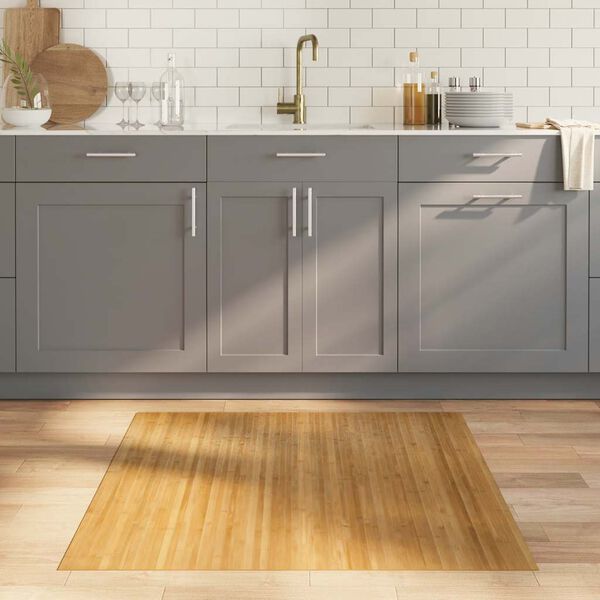 vidaXL Covor dreptunghiular, natural, 100x100 cm, bambus