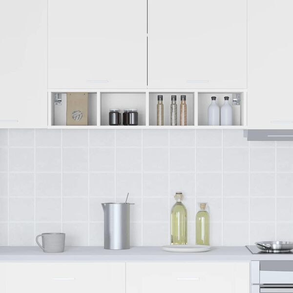 vidaXL Dulap suspendat Alb 20 x 29,5 x 100 cm Lemn compozit