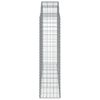 vidaXL Coșuri gabion arcuite 14 buc 200x50x160/180 cm, fier galvanizat