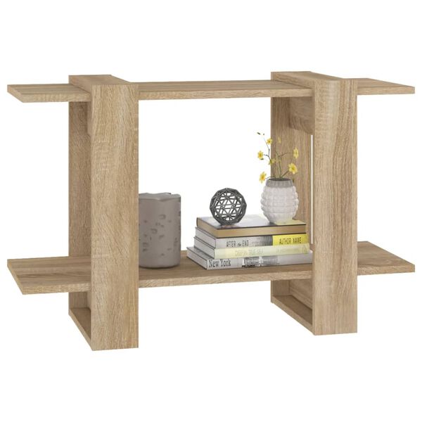 vidaXL Bibliotecă/Separator cameră, stejar sonoma, 80x30x51 cm