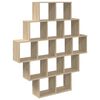 vidaXL Raft de perete Stejar Sonoma 120 x 20 x 136 cm Lemn prelucrat