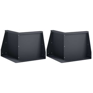 vidaXL Zid de sprijin 2 buc. 50 x 50 x 30 cm Oțel Antracit