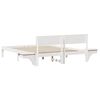 vidaXL Cadru de pat cu headboard Alb 150 x 200 cm Lemn de pin masiv