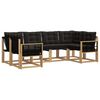 vidaXL Set de canapele de exterior 6 buc. Alb și negru
